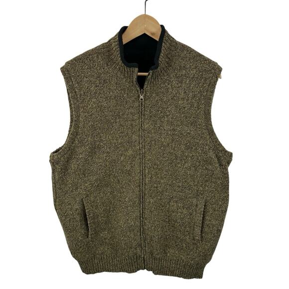 Pendleton Wool Vest Fleece Lined Full Zip Tan Heather Size Large Mens Western - Picture 1 of 8